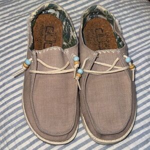 Hey Dude Women's Brown Loafers with Beaded Details